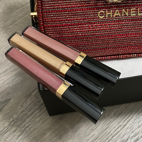 CHANEL Makeup Chanel Lipgloss Trio Set With Pouch Poshmark